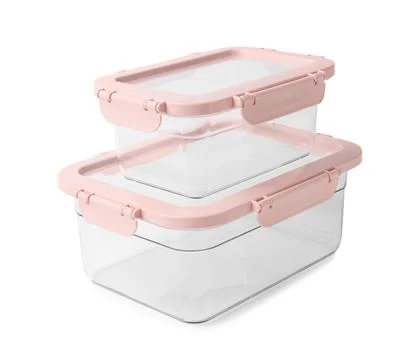 Empty clean boxes for products on white background 스톡 사진