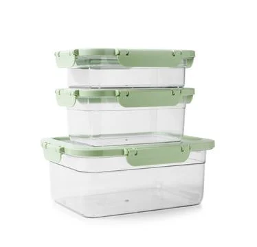 Empty clean boxes for products on white background Stock Photos