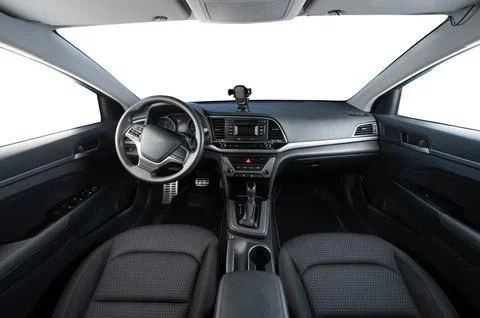 Empty clean car driver interior Stock Photos