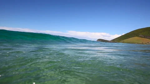 Empty Clean Clear Wave Stock Footage 53747715