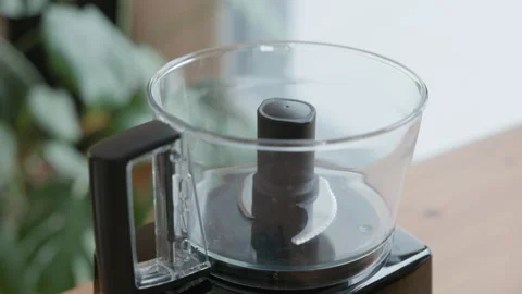 Empty Clean Food Processor Bowl Prepared for Cooking and Kitchen Food Prep. 스톡 동영상 326643110