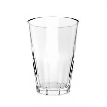Empty clear beer or water glass. Isolated on white background.3D Rendering. Stock Illustration
