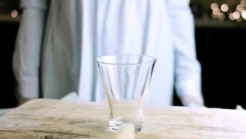 Empty Clear Glass Ready for Measuring Baking Ingredients Stock Photos