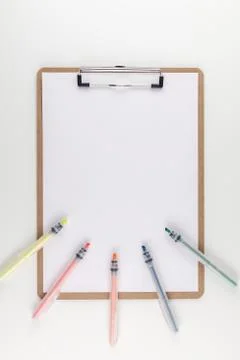 Empty clip board with copy space mock up template Stock Photos