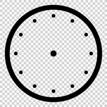 An empty clock icon with no hands Stock Illustration