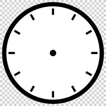 An empty clock icon with no hands Stockillustratie