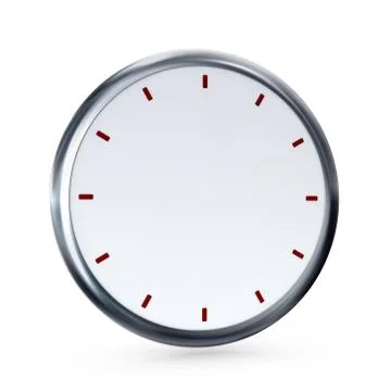 Empty clock Stock Illustration