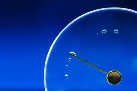 Empty clock lid with drop Stock Illustration