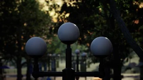 Empty closed Park during the covid-19 pandemic in 2020 Ilustração Stock