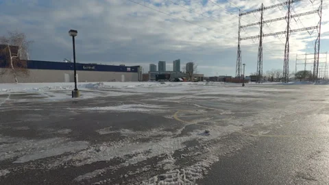 Empty closed shopping mall in Toronto area COVID 19 pandemic lockdown Stockbeeldmateriaal 145950751