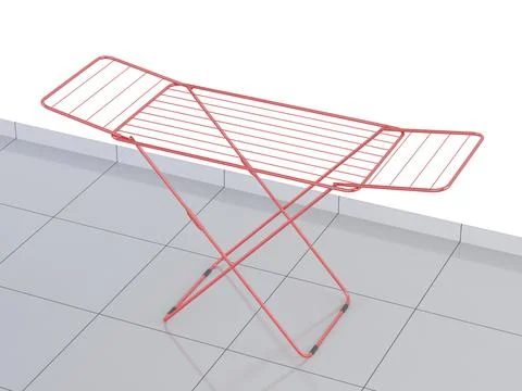 Empty clothes drying rack Stock Illustration