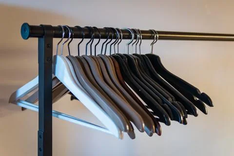 Empty clothes hanger Stock Photos