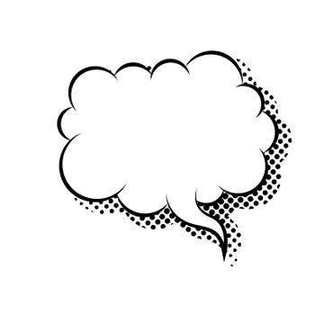 Empty cloud speech bubble flat icon vector isolated. Stock Illustration