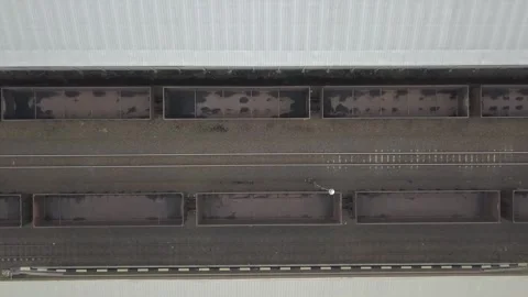 Empty coal train cars Stock Footage 263479940