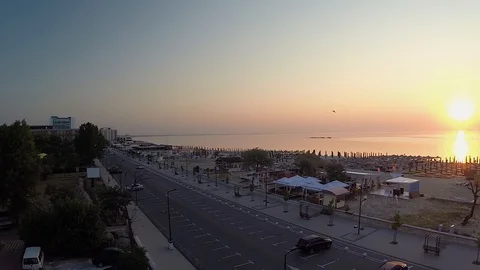 Empty coast at sunrise Video stock 101154939