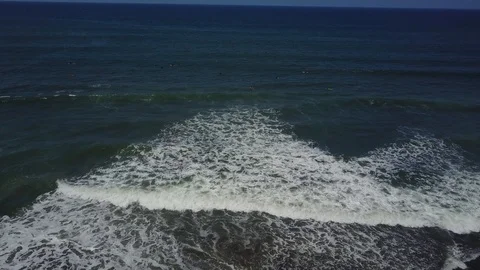 Empty Coastline with Waves in Bali Indonesia Yeh Ganga Beach Stock Footage 101789966