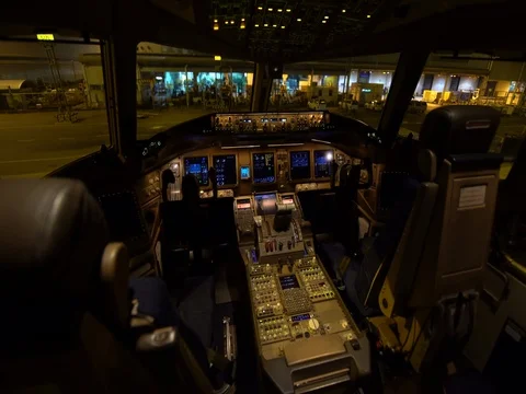 Empty cockpit Video stock 76239750