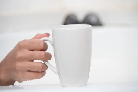 Empty Coffee Big Mug perfect for ad Foto stock