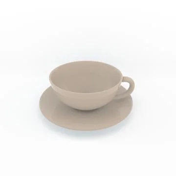 Empty Coffee cup. Isolated on white background. 3D rendering illustration. Stock Illustration