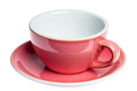 Empty coffee cup isolated on white Stock Photos