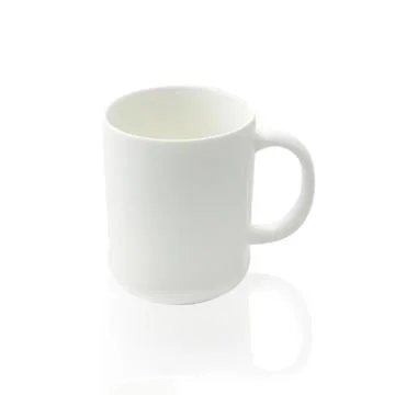 Empty coffee cup or coffee mug isolated on white background Stock Photos
