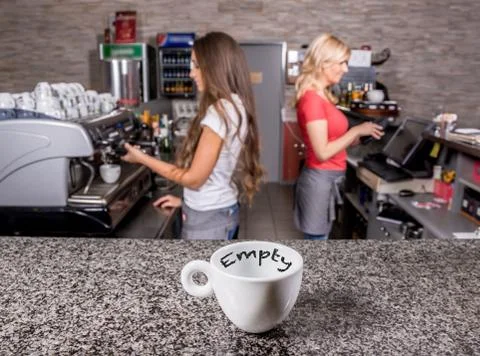 Empty coffee cup Stock Photos