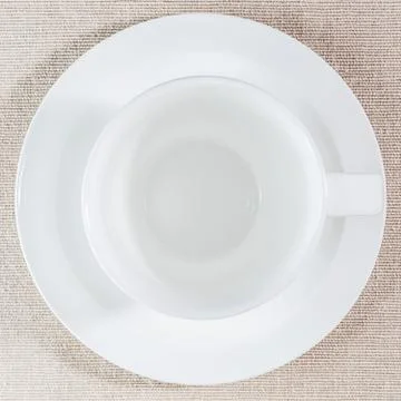 Empty coffee cup, top view Stock Photos