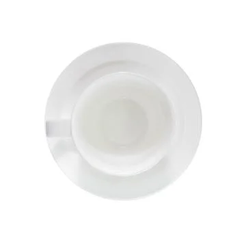 Empty coffee cup, top view isolated Stock Photos