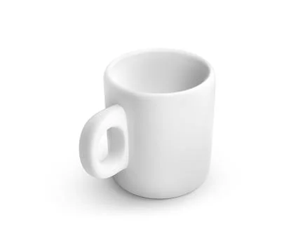 Empty coffee cup on white background. 3d render Illustrazione stock