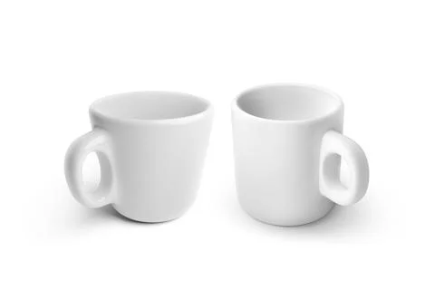 Empty coffee cup on white background. 3d render 스톡 일러스트
