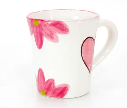 Empty coffee cup on white background Stock Photos