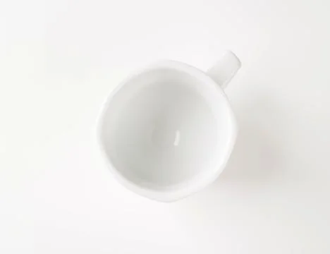 Empty coffee cup on white background Stock Photos