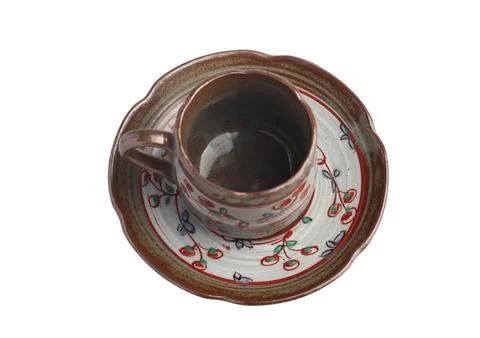 Empty coffee cup on white background Stock Photos