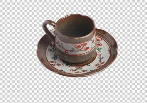 Empty coffee cup on white background Foto stock