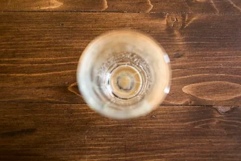 Empty coffee cup on wood table Stock Photos