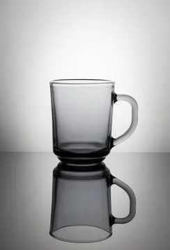 Empty coffee glass on a white background Stock Photos