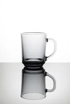 Empty coffee glass on a white background Stock Photos