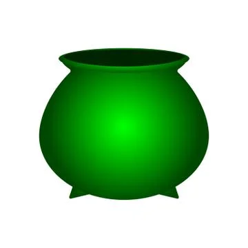 Empty coin pot for St. Patrick s Day symbol Stock Illustration