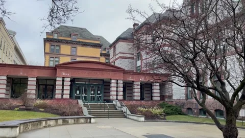 Empty College Campus in 4k quality Video stock 151018401
