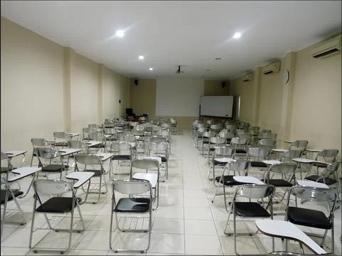 An empty college classroom Stock Photos