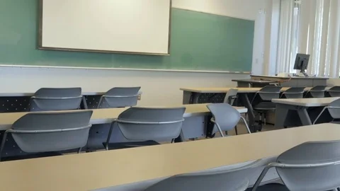 Empty College Lecture Hall Stock Footage 80746086