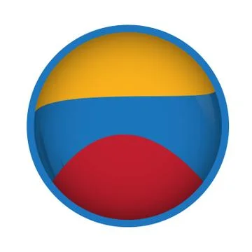 Empty colombian campaign button Illustrazione stock
