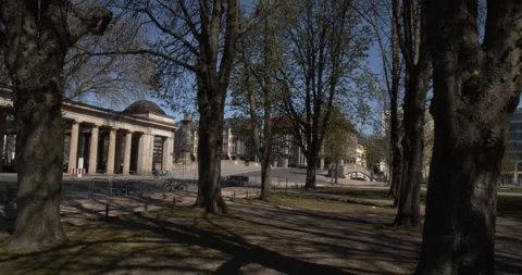 Empty Colonnade Museum Island Berlin COVID-19 Pandemic Lockdown March 24 2020 Stock Footage 331663115