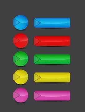 Empty color button Stock Illustration