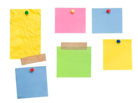 Empty color notes Stock Photos