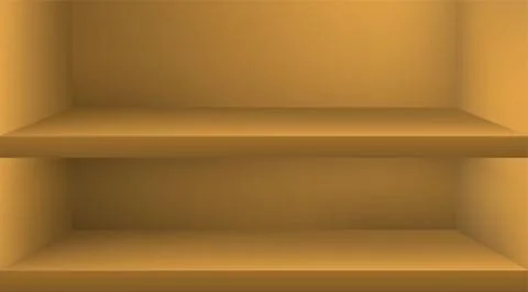 Empty color shelve with shadow Stock Illustration