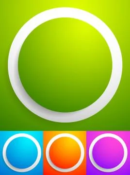 Empty colorful circle shape, circle element, vector eps 10. Stock Illustration