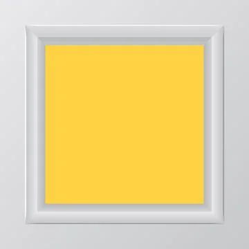 Empty colorful frame on wall Illustrazione stock