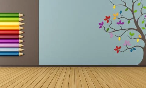 Empty colorful playroom Stock Illustration