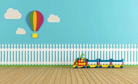 Empty colorful playroom Stock Illustration